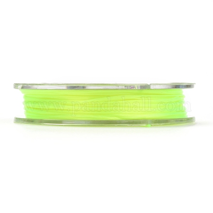 強い伸縮性のあるビーディング弾性糸  フラット弾性クリスタルストリング  緑黄  0.8mm  約10.93ヤード（10m）/ロール EW-N002-27-1
