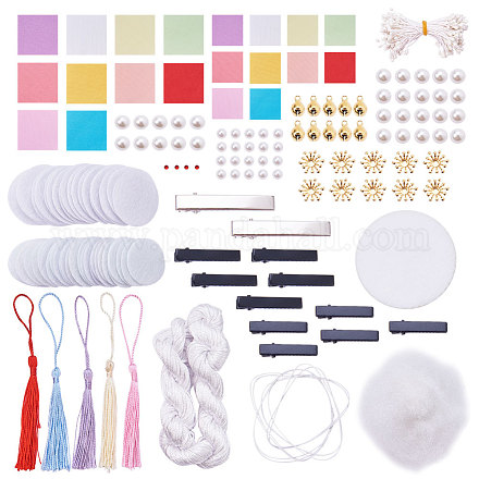 Kits d'accessoires de cheveux de bricolage DIY-WH0013-03-1
