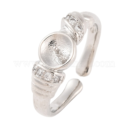 Покрытие стойки латунь прозрачный кубический цирконий компоненты манжеты RJEW-M177-01P-1