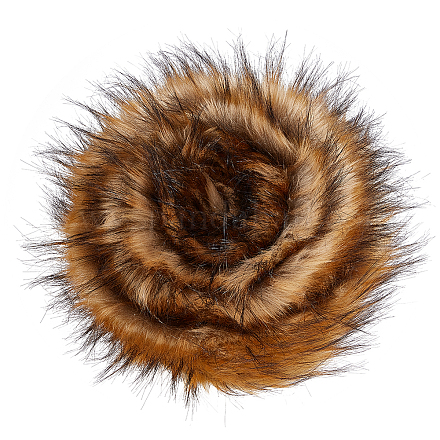 GORGECRAFT Faux Fur Ribbon Brown Fox Fur Fabric 7x180cm Artificial Fur Stripe Precut Fluffy Plush Trim for DIY Craft Clothing Embellishments Rugs Blankets Patches Photographic Background Decoration AJEW-WH0326-16B-1
