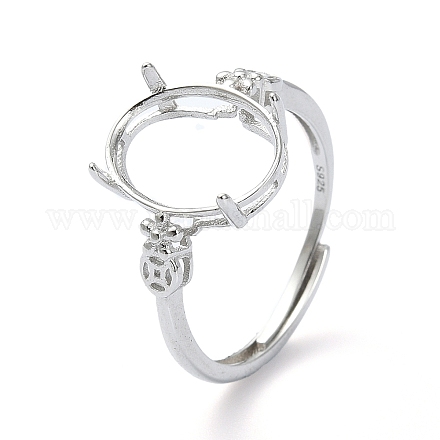 Регулируемые настройки для кольца-солитера из стерлингового серебра 925 шт. STER-K179-04P-1