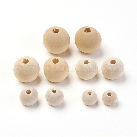 Perle di legno non finite WOOD-X0004-01-LF-1