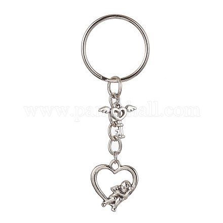 Schlüsselanhänger mit Anhänger aus Herzlegierung zum Valentinstag KEYC-JKC00625-02-1