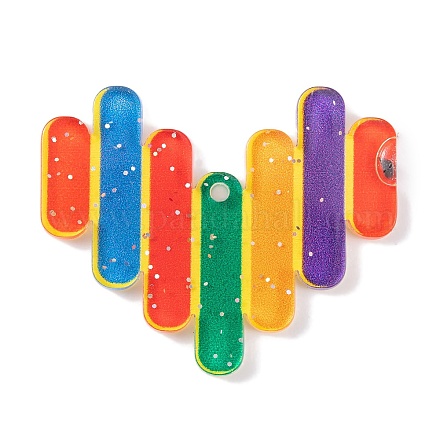 Акриловые подвески на тему радуги MACR-U003-01H-1