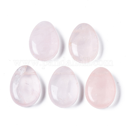 Colgantes naturales de cuarzo rosa G-N0326-74L-1
