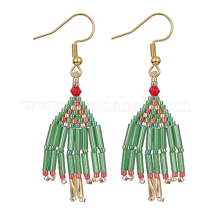Weihnachtsbaum-Ohrringe für Frauen EJEW-MZ00099-1