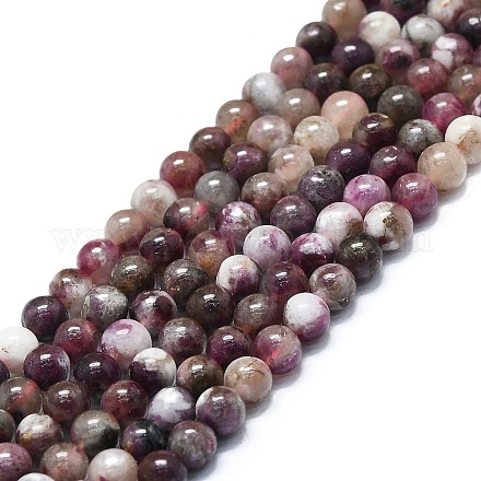 Perles de tourmaline fleurs de prunier naturel brins G-K245-A08-01-1