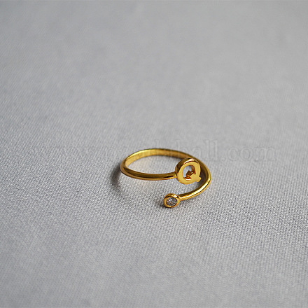 Латунные кольца-манжеты с микропаве и прозрачным цирконием для женщин WG54647-16-1