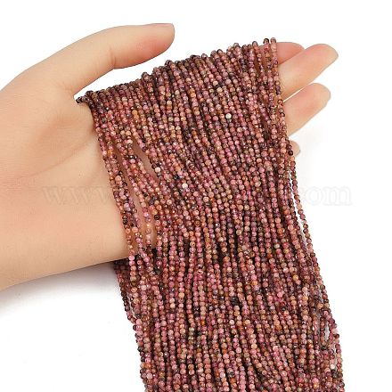 Природные родонит бисер нитей G-RM2025-B35-2mm-B-1