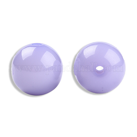 オペーク樹脂ビーズ  ラウンド  紫色のメディア  12x11.5mm  穴：1.6~1.8mm RESI-N034-27-S07-1