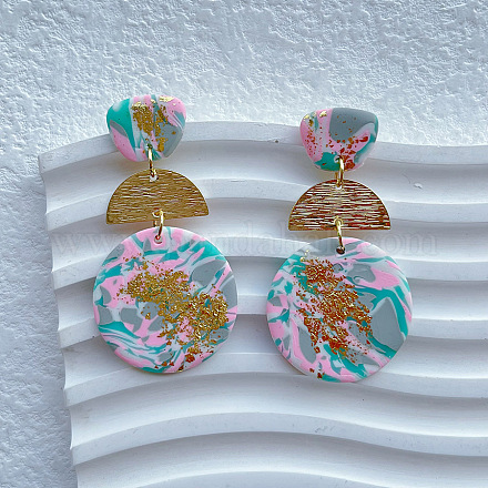 Серьги-гвоздики из полимерной глины и сплава WG9B4A2-01-1