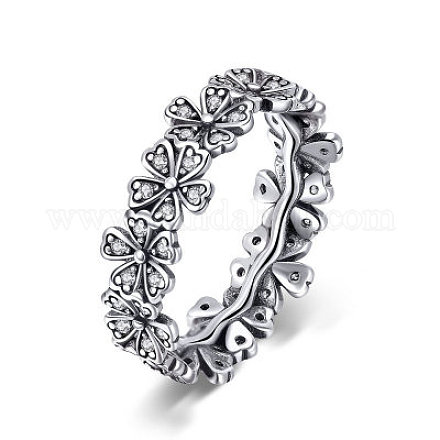 Thailand 925 Sterling Silver  Finger Rings RJEW-FF0008-011AS-17mm-1