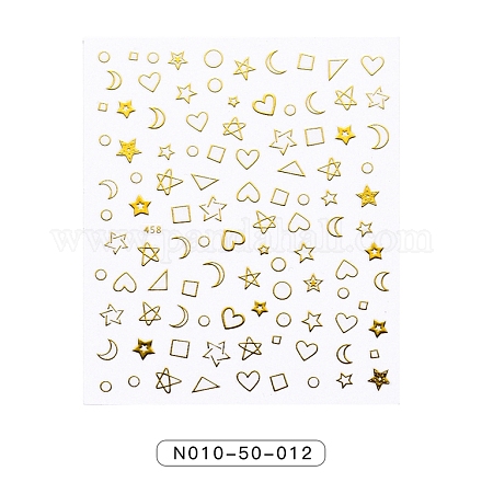 Adesivi per nail art con stampaggio in oro MRMJ-N010-50-012-1