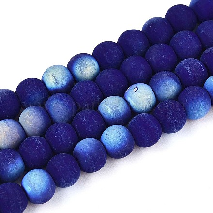 Нити из матовых непрозрачных стеклянных бусин GLAA-T032-P6mm-MBB03-1