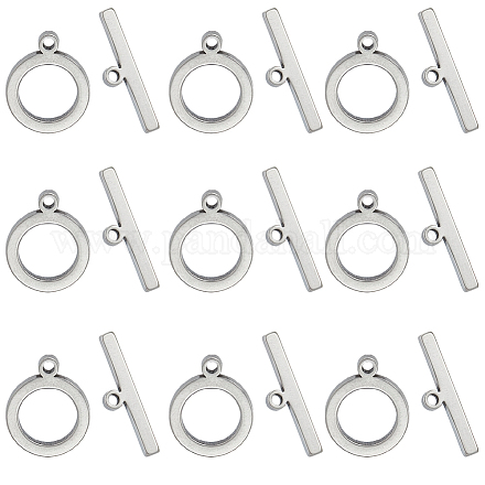 SUNNYCLUE 1 Box 25 Sets Toggle Bracelet Clasps Toggle Clasp Toggle Jewelry Clasps Toggle Clasps Bulk Stainless Steel OT Clasps T Bar Clasps for Jewelry Making Clasps Bracelets Necklace DIY Supplies STAS-SC0006-74-1