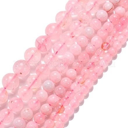 Natürlichen Rosenquarz Perlen Stränge G-F591-04-1