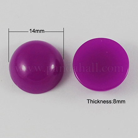 Dome Resin Cabochons CRES-S057-14mm-1-1