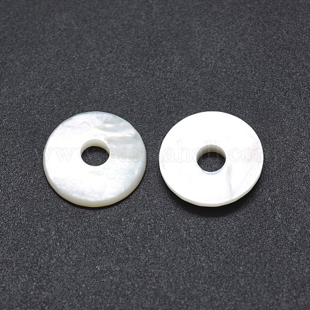 Perles de coquillage blanc naturel SSHEL-E567-22A-1