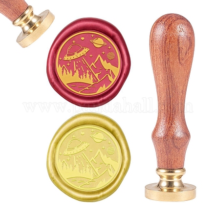Brass Wax Seal Stamp AJEW-CP0002-05-90X-1