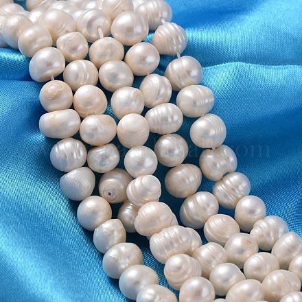 Grade B Natural Cultured Freshwater Pearl Beads Strands SPPB005Y-1-1