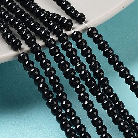 Chapelets de perle en verre peint de cuisson X-HY-Q003-3mm-80-1