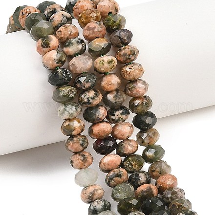 Естественный зеленый опал бисер нитей&nbsp;G-C259-A51-5x8mm-1