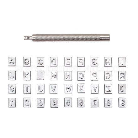 Набор инструментов для штамповки букв Pandahall Elite своими руками с буквами A~Z и номером 0~9 TOOL-PH0016-85-1