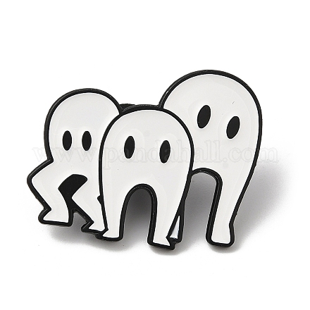 Épingles en émail fantôme drôle d'Halloween JEWB-P030-B02-1