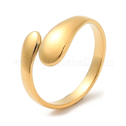 304 anello per polsino aperto a goccia in acciaio inossidabile da donna STAS-D085-11G-1