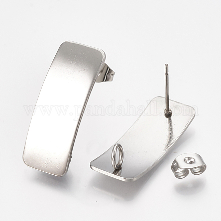Accessoires de puces d'oreilles en 304 acier inoxydable STAS-Q231-08A-1