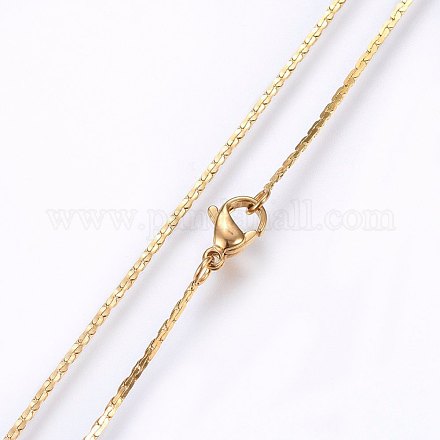 304 Stainless Steel Chain Necklaces X-MAK-L015-19G-1