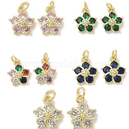 Латунные подвески с фианитами ZIRC-J025-29G-1-1