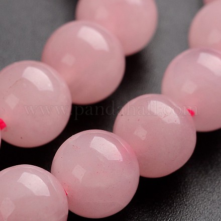 Rose naturelle pierres précieuses de quartz chapelets de perles rondes G-J333-02-8mm-1