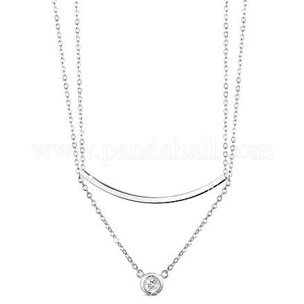 Shegrace rhodinierte 925-stufige Halskette aus Sterlingsilber JN656A-1