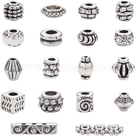 Ph pandahall 360pcs 18 style spacer beads jewelry bead charm spacers espaciadores de metal de aleación tibetana para hacer joyas diy pulseras collar craft TIBEP-PH0004-66-1