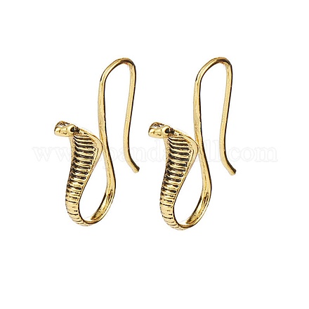 Boucles d'oreilles serpent en alliage EJEW-M219-01AG-1