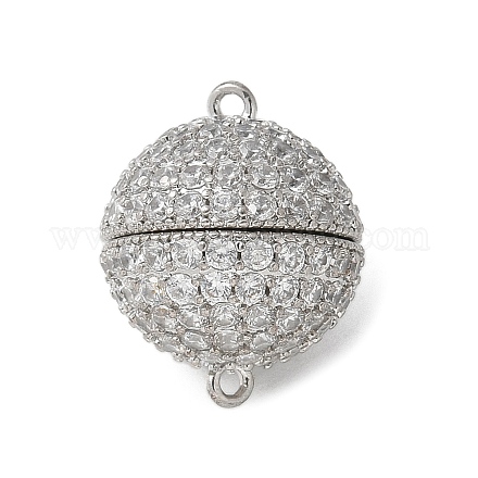 Латунные микро проложить кубического циркония магнитные застежки KK-U052-15P-1