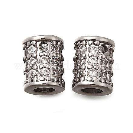 Латунные микро проложить кубического циркония бусы KK-Z126-09P-1