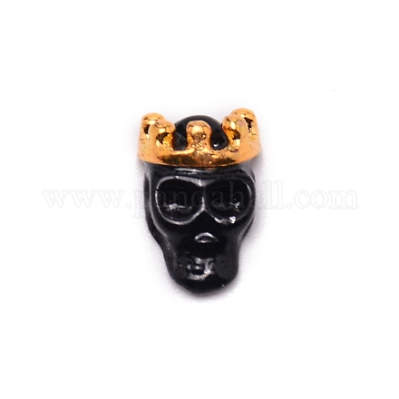 Alloy Skull with Crown Cabochons MRMJ-WH0078-05B-1