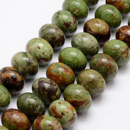 Chapelets de perles en opale vert naturel G-K209-06-1