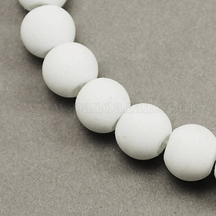 Perles en verre en caoutchouc X-DGLA-R023-6mm-11-1