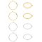 8Pcs 2 Colors 304 Stainless Steel Open Back Bezel Polishing Pendants, For DIY UV Resin, Epoxy Resin, Pressed Flower Jewelry Pendants, Ring, Golden & Stainless Steel Color, 30.5x28x2.5mm, Hole: 2mm, 4pcs/color