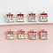 Alloy Enamel Pendants, House Charms, Golden, Mixed Color, 15x12x4.5mm, Hole: 1.5mm