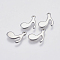 Tarnish Resistant 201 Stainless Steel Charms, Musical Note, Stainless Steel Color, 12x8x0.8mm, Hole: 1mm