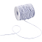 1 Roll 100M Polyester Elastic Cord, With Spool, Round, White, 1.5mm