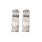 Natural Pearl Ear Studs, with Sterling Silver Findings, Rectangle, Platinum, 18x11mm