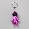Plastic Keychain, Spaceman, Magenta, 10.5cm