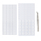 310Pcs 2 Styles Square/Round Acrylic Double Sided Adhesive, with 1Pc Stainless Steel Tweezers, Clear, 25~97.5x11~25x1~10mm