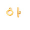 Stainless Steel Toggle Clasps, Golden, Ring, clasps: 17x13mm, bar: 20x6mm