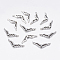 Tibetan Style Alloy Beads, Wing, Lead Free and Cadmium Free, Antique Silver, 22x8x3mm, Hole: 1mm